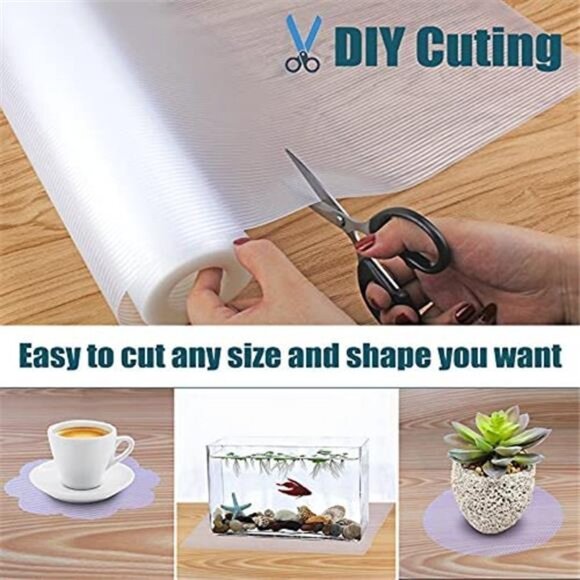 Shelf Liner, Non-Slip Cabinet Liner, Washable Oil-Proof for Kitchen 12" x 20 FT - Picture 2 of 7